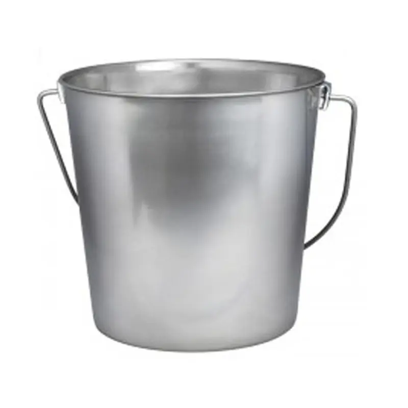Indipets Heavy Duty Stainless Steel Pails Contoured Handles Comfortable Lifting for Pets 1 Quart