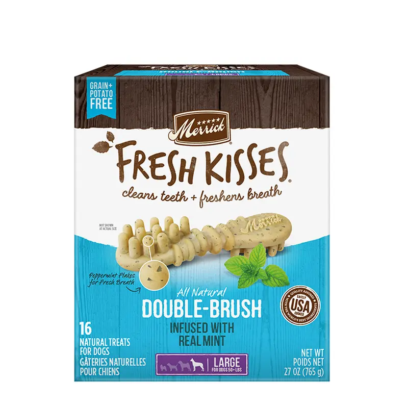 Merrick Fresh Kisses Mint Dental Treats For Large Dogs (27oz) (16Ct)