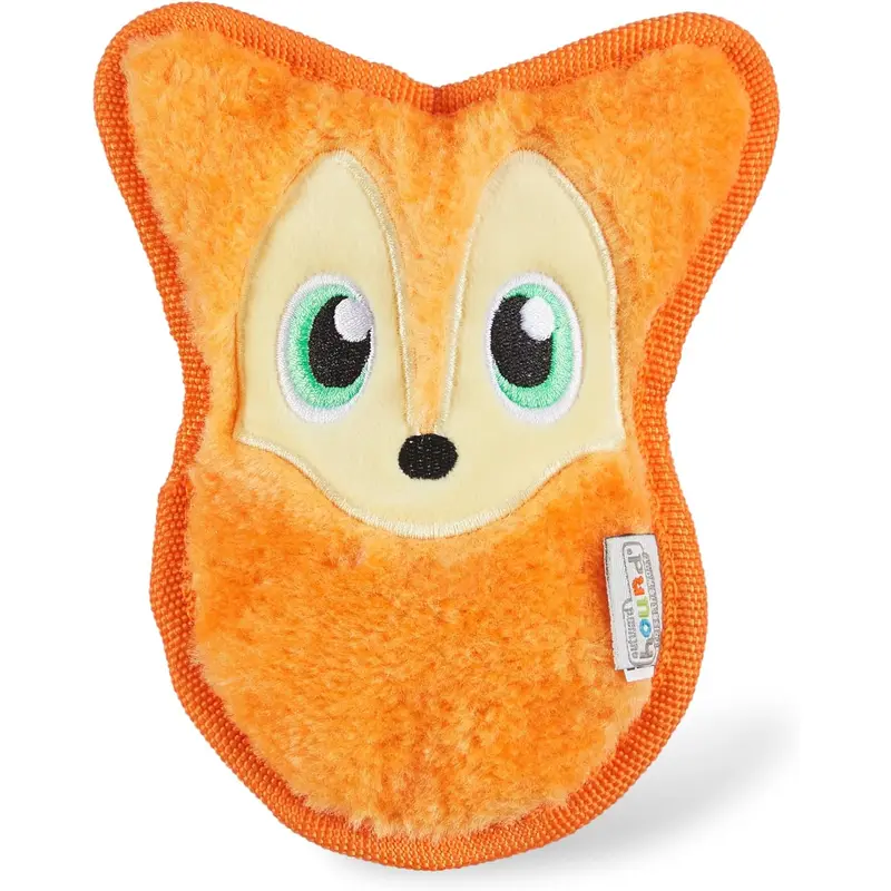 Outward Hound Durablez Tough Plush Squeaky Orange Fox For Dogs, XS
