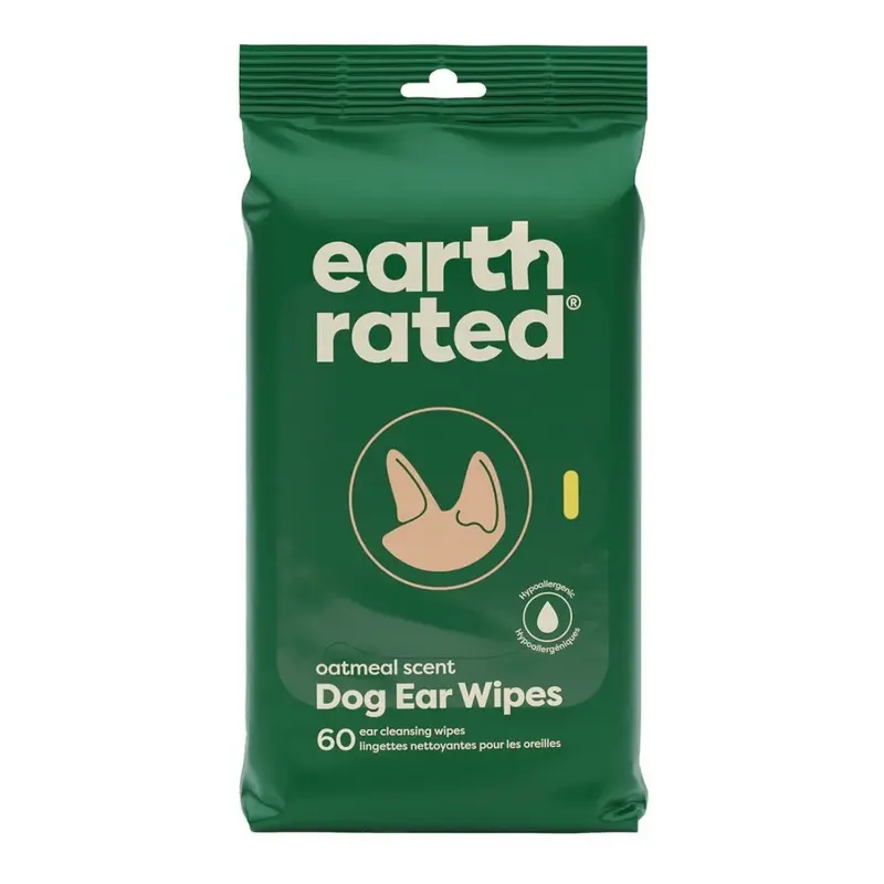 Earth Rated Dog Ear Cleansing Wipes 60ct