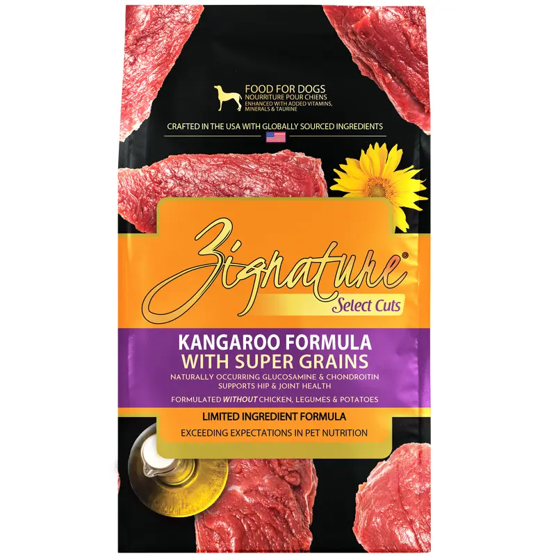 Zignature Select Cuts Dry Dog Food - Kangaroo - 12.5lb Bag