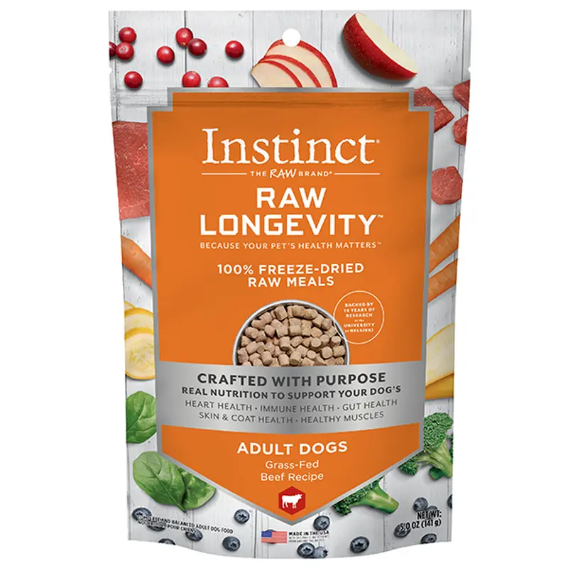 Nature's Variety Instinct Dog Raw Longevity FD Meals Beef 4.5oz