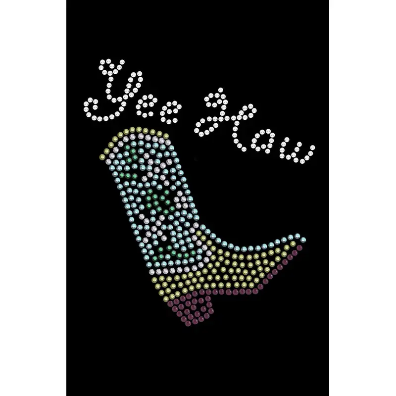 Boot (Green & Turquoise with Yee Haw) - bandana