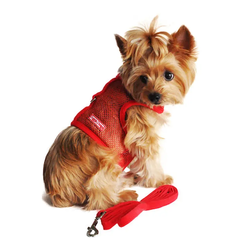 Cool Mesh Dog Harness - Solid Red