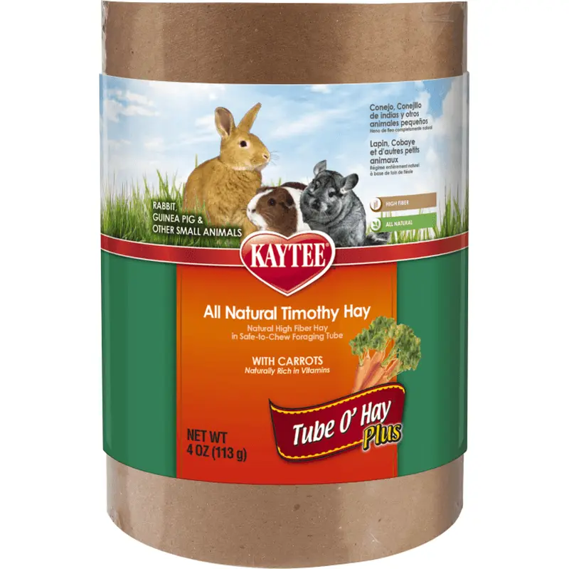 Kaytee Tube O' Hay Plus Carrot Large 6-Inch