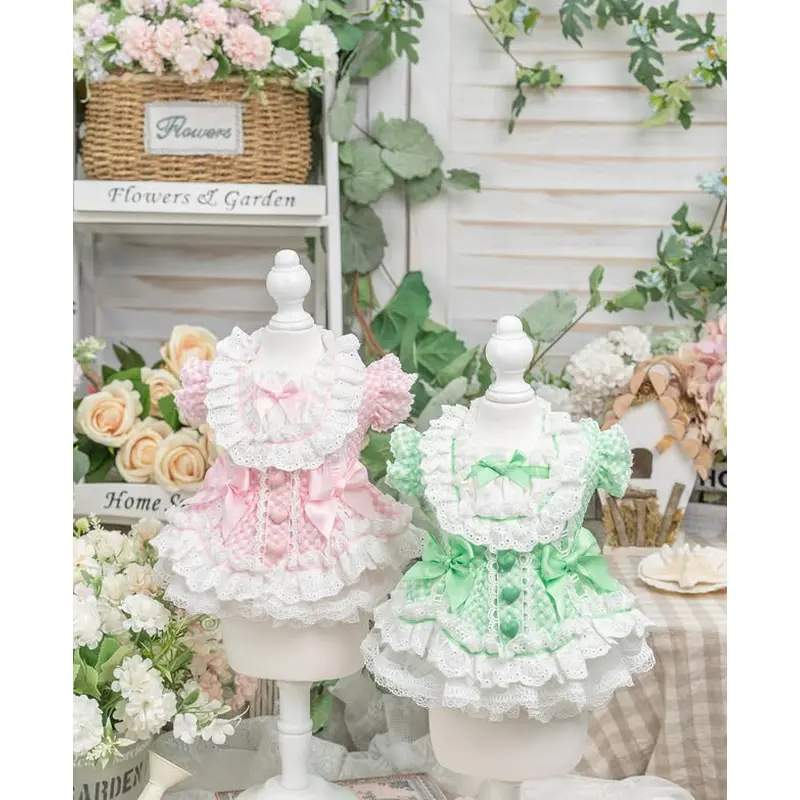 Luxury design dog Lacy Princess Puff Dress