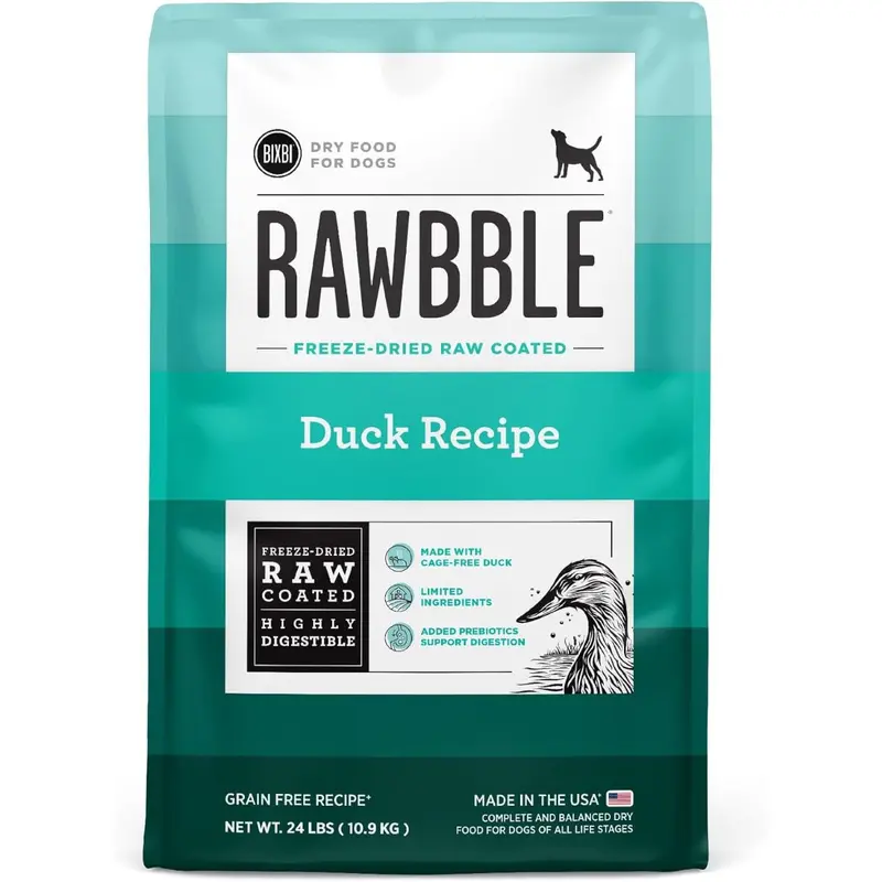 Bixbi Rawbble Duck Dry Dog Food 24lb