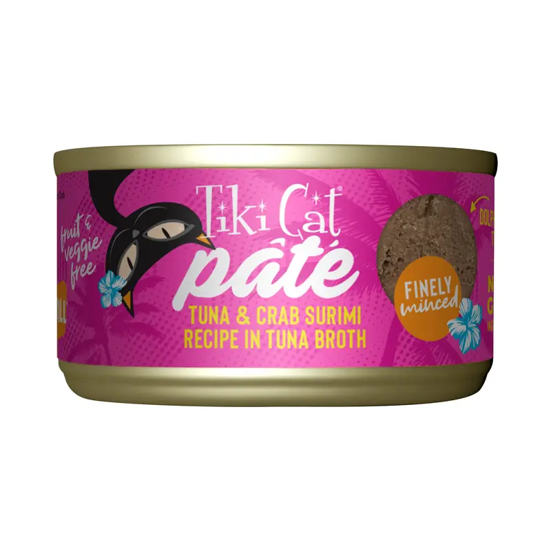 Tiki Cat Grill Pt Wet Cat Food Tuna & Crab Surimi 2.8oz Can
