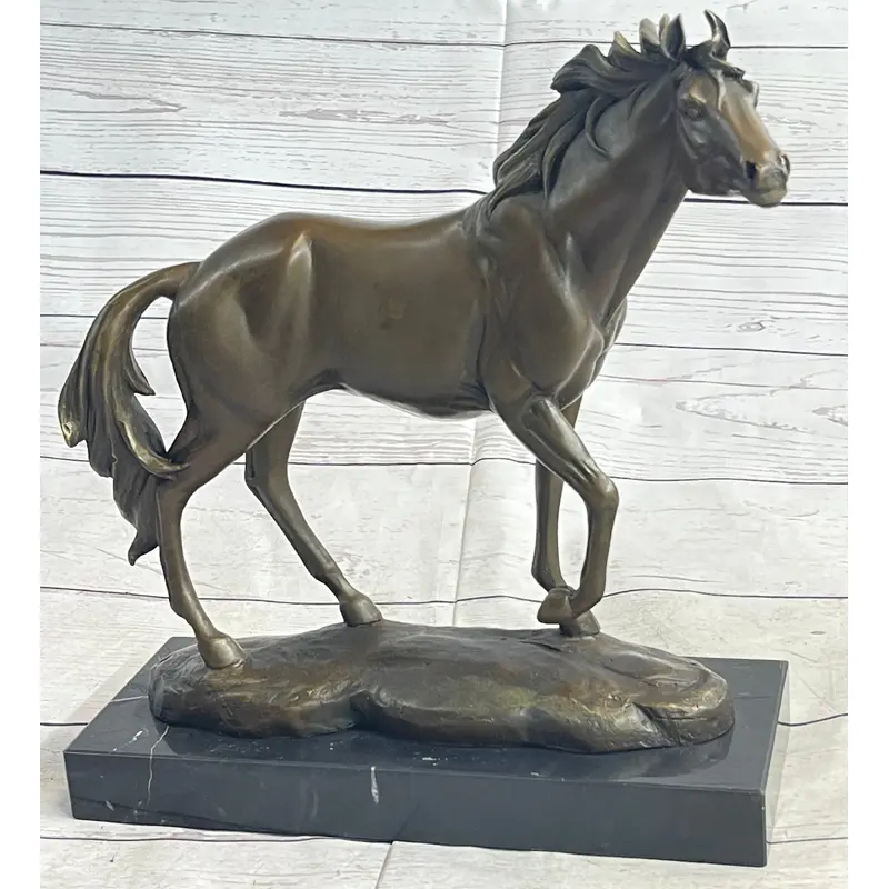 Large Arabian Horse Bronze Sculpture Statue By Williams Figurine Figure Decor