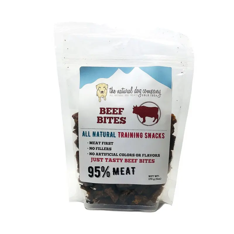 Natural Dog Company Beef 95% Meat Training Bites Dog Treats 6oz