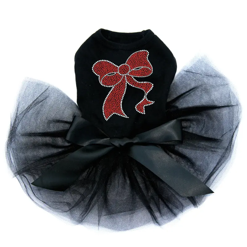 Red Rhinestone Bow - Custom Tutu