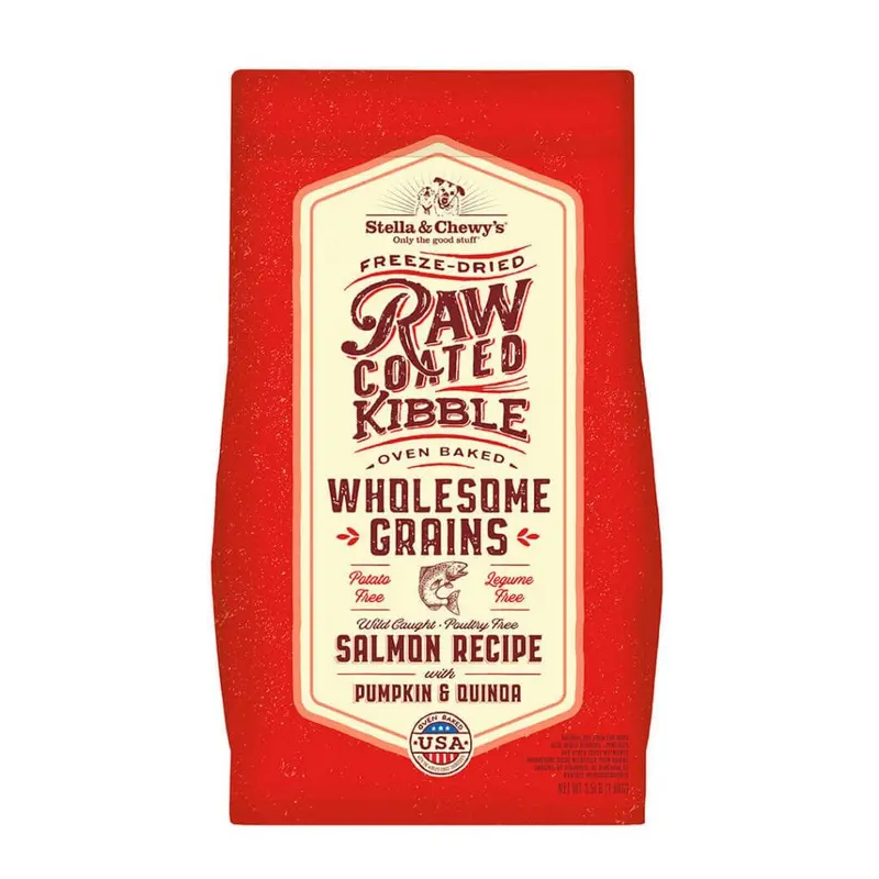 Stella & Chewy's Raw Coated Kibble Wholesome Grains Salmon Dry Dog Food 3.5lb