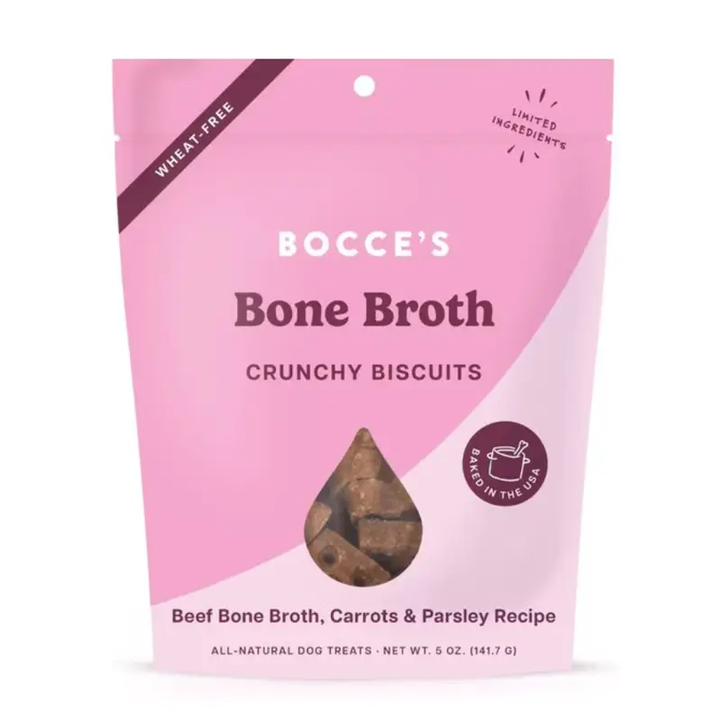 Bocce's Carrots & Parsley With Bone Broth Biscuits 5oz.