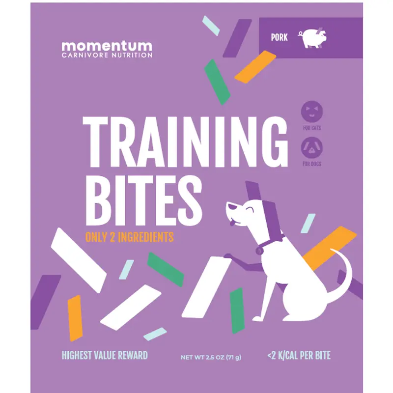 Momentum Dog Training Bites Pork 2.5oz