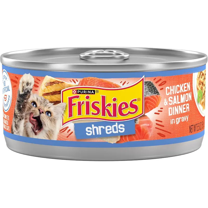 Friskies Shreds Chicken & Salmon in Gravy Wet Cat Food (5.5oz)