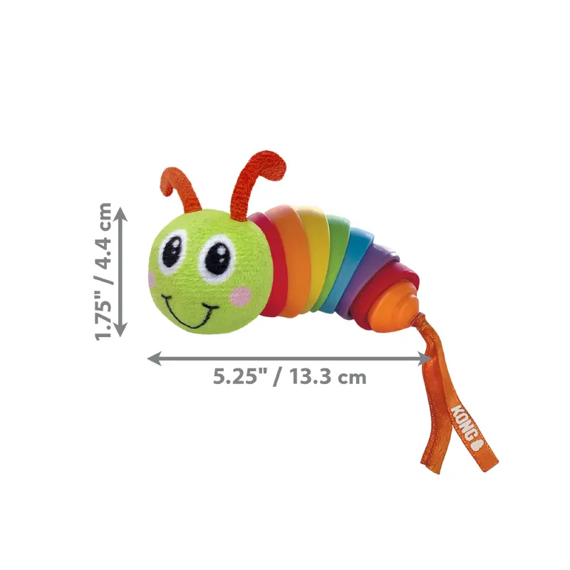 Kong Cat Toy Bat-A-Bout Clackz Caterpillar