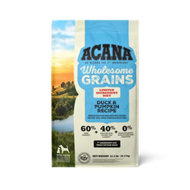 Acana Adult Wholesome Grains Duck and Pumpkins Dog Food (4lb)