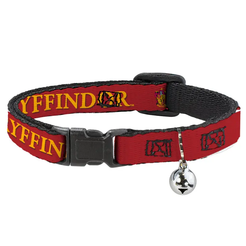 Buckle-Down Cat Collar - Harry Potter GRYFFINDOR Crest Black/Red