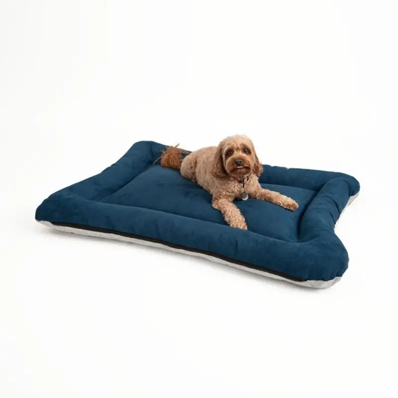Snoozer All Day Reversible Dog Bed Medium Sapphire Ivory