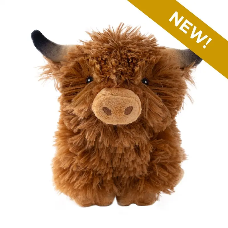 Tall Tails Plush Highland Cow Squeaker Dog Toy 8"
