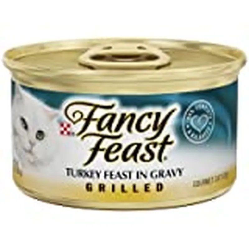 Fancy Feast Gravy Wet Cat Food  Grilled Turkey Feast in Gravy  3 oz. Can