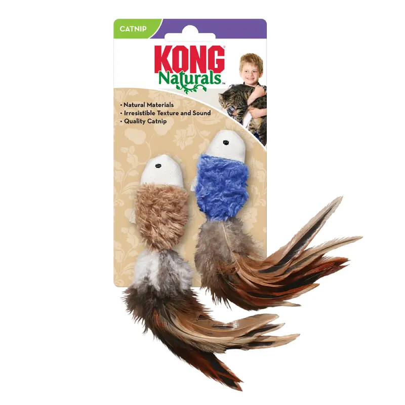 Kong Cat Toy Naturals Crinkle Fish 2-pk