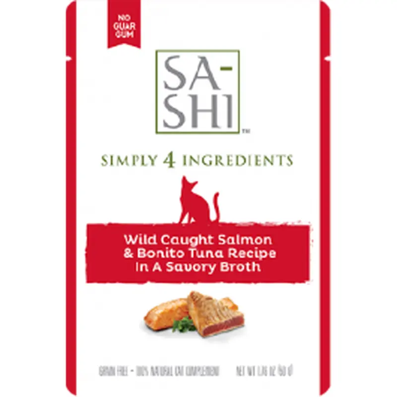 Sa-shi Wild Caught Salmon & Bonito Tuna Recipe 1.76oz