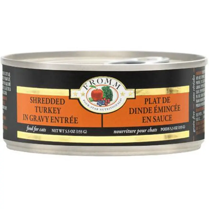 Fromm 4 Star Cat Can Shredded Turkey Gravy 3oz