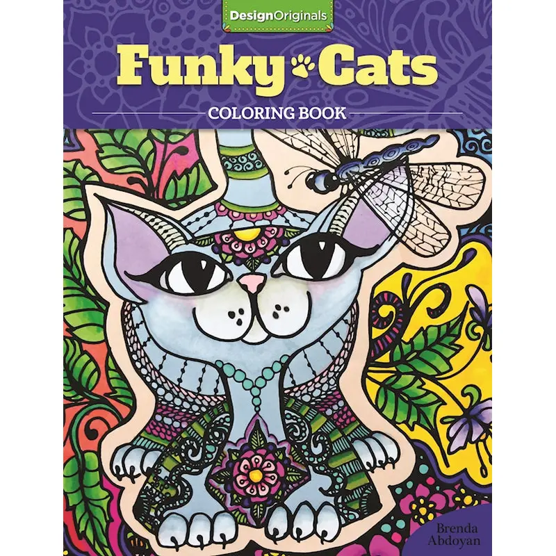 Funky Cats Coloring Book