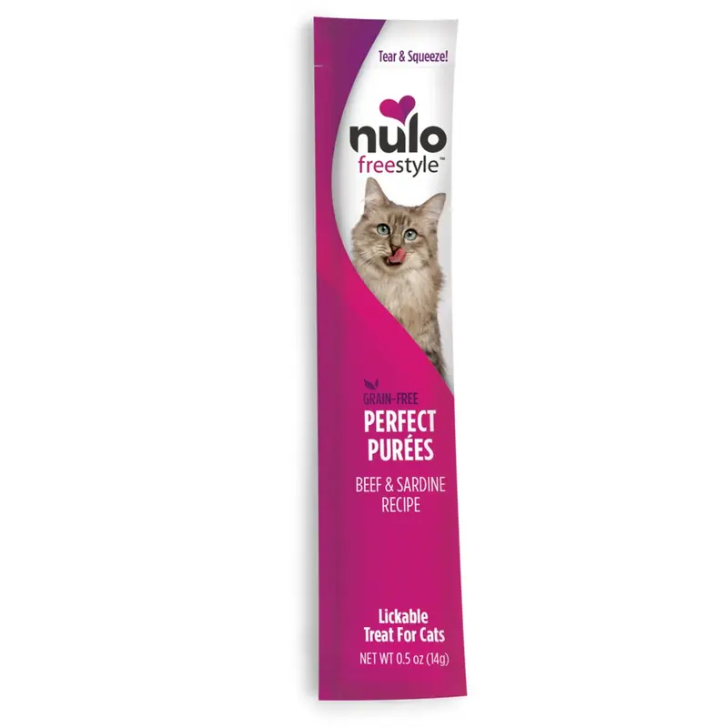 Nulo Freestyle Perfect Puree Beef & Sardine Recipe Cat Treats 0.5oz