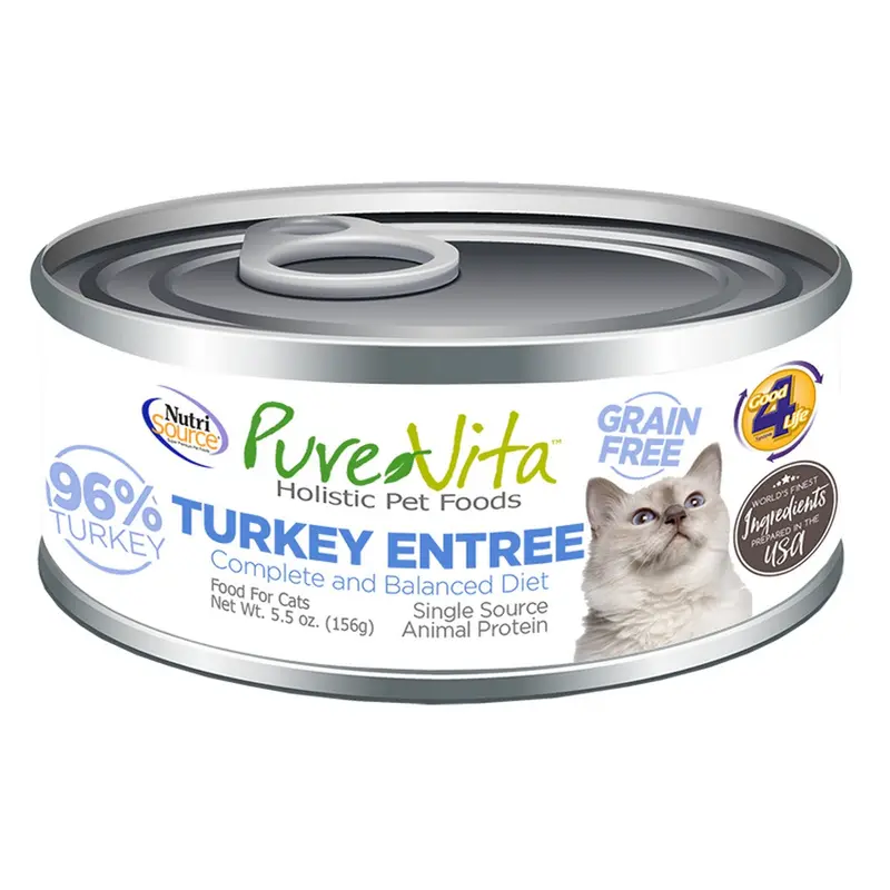 PureVita Turkey Canned Wet Cat Food 5oz