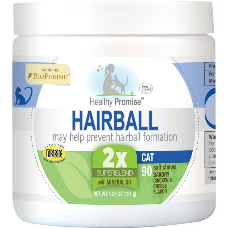 Four Paws Healthy Promise Cat Hairball Control Soft Chews 90 Count 4.27 oz.