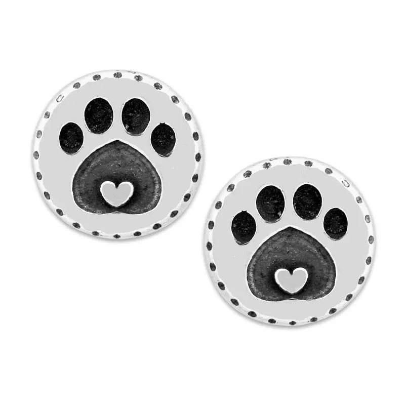 Paw Print Stud Earrings,  K-9 Cute