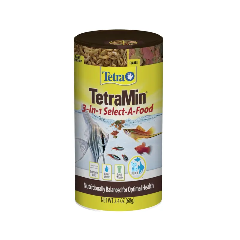 Tetra TetraMin Select-A-Food 2.4 Ounces, Fish Flakes, Variety Pack