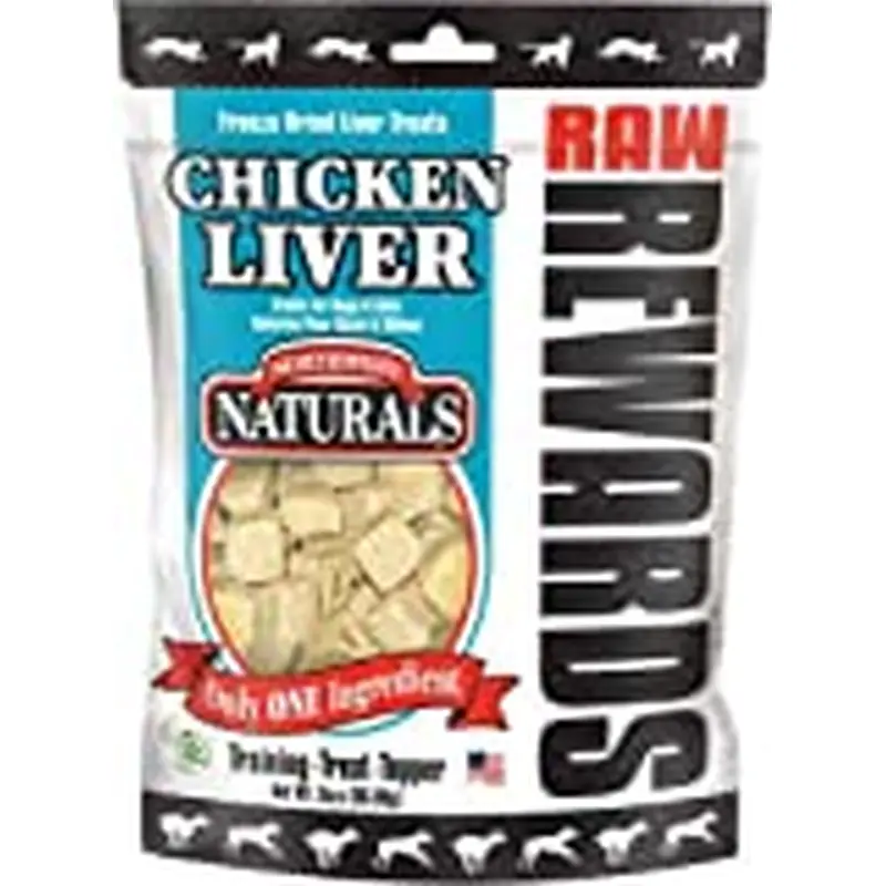 NW Naturals Raw Rewards Chicken Liver Freeze Dried Dog Treats, 3 Oz