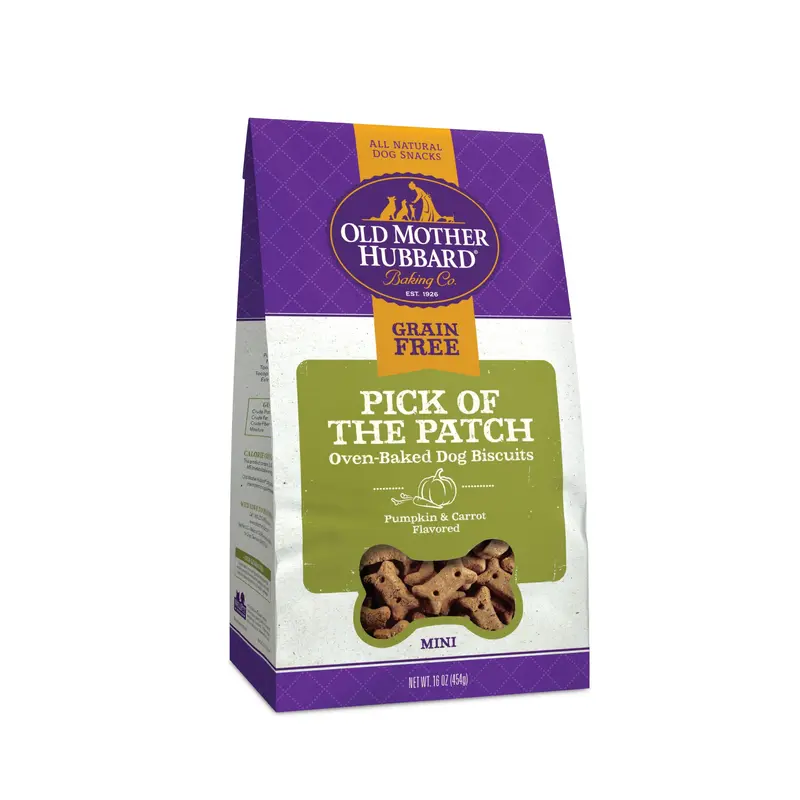 Old Mother Hubbard Pick Of The Patch Grain Free Biscuits Baked Dog Treats  Mini  16 Ounce Bag