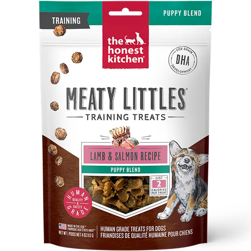 The Honest Kitchen Dog Treat Meaty Littles Lamb & Salmon Puppy 4oz