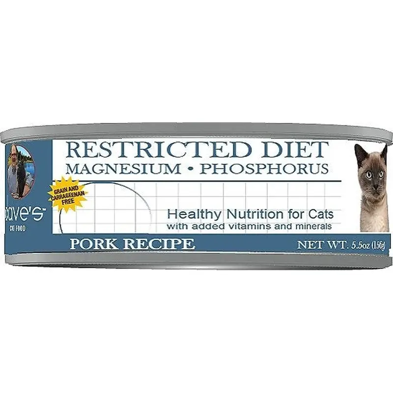 Dave's Restricted Diet Grain Free Magnesium Phosphorus Pork Dinner Canned Cat Food
