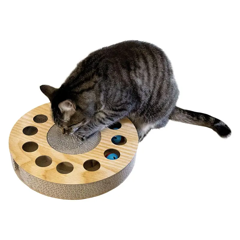 FurHaven Busy Box Cat Scratcher with Catnip - Round