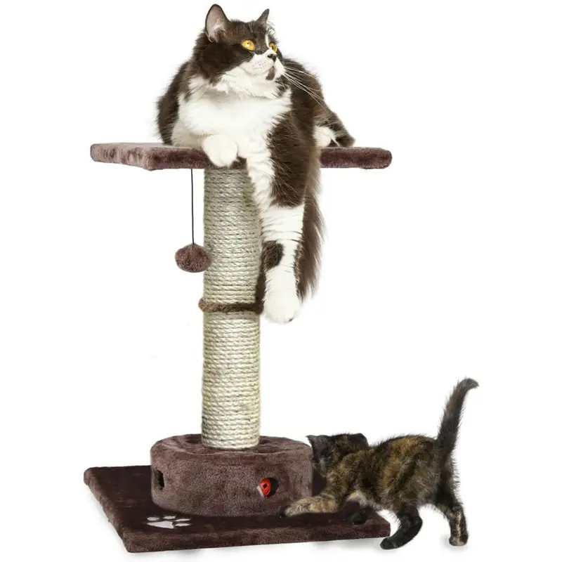 FurHaven Cat Playground Scratching Post Furniture with Cat-IQ  Busy Box