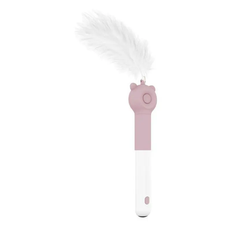 Pet Life KITIQUE 3-in-1 Extendable, Feathered and Laser Wand Kitty Cat Teaser - Pink