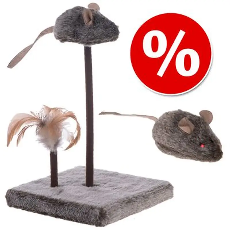 Wild Mouse Cat Toy Set with Sounds & LEDs - 2 Piece Set