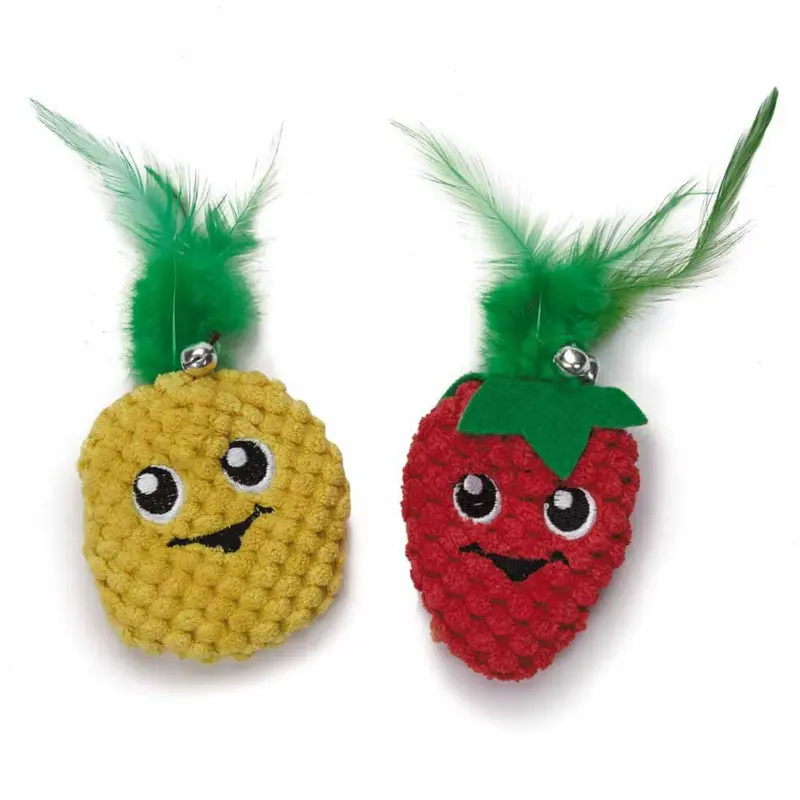 Cat is Good Food Junkeez Catnip Cat Toy - Strawberry & Pineapple