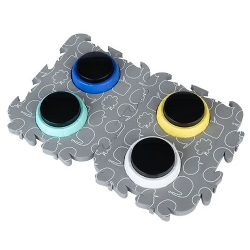 TIAKI Pet Talking Buttons \"Let's Talk!\" - 9 x 4cm (diameter x H), 4 pieces