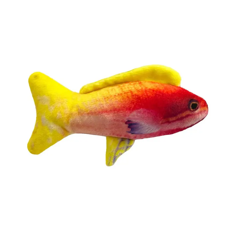 Huxley & Kent Kittybelles Plush Fish Cat Toy - Rainbow Guppy