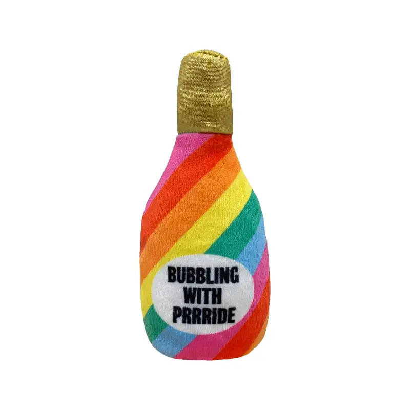 Kittybelles Plush Booze Cat Toy - Prrride Champagne