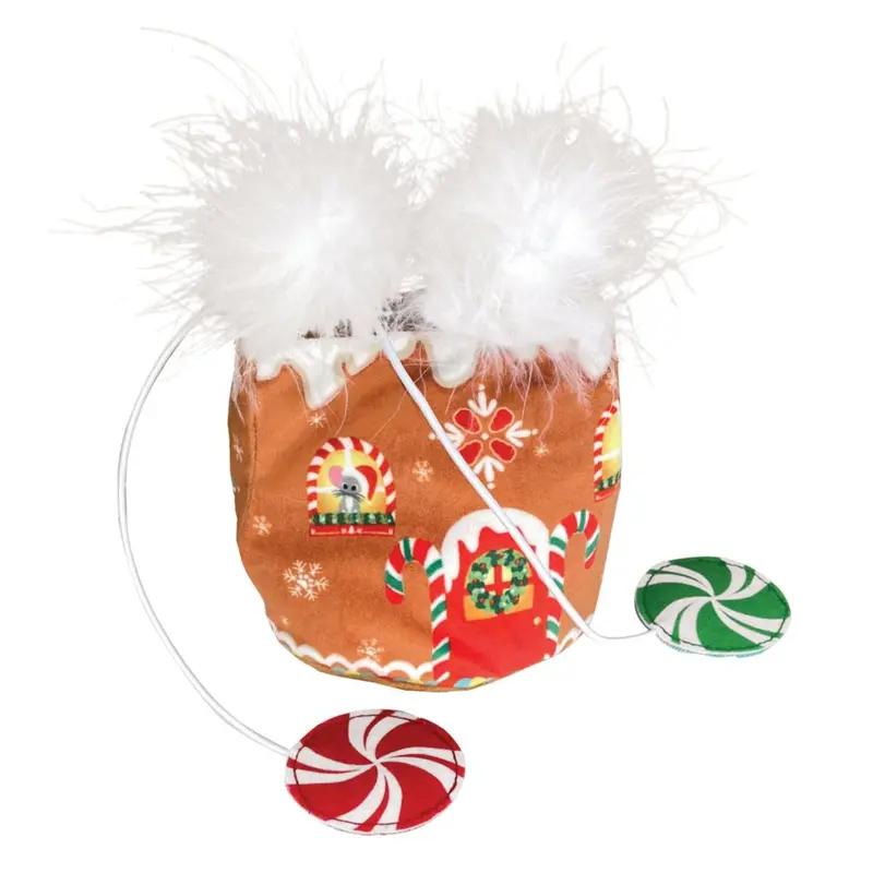 KONG Holiday Puzzlements Hideaway Cat Toy - Gingerbread