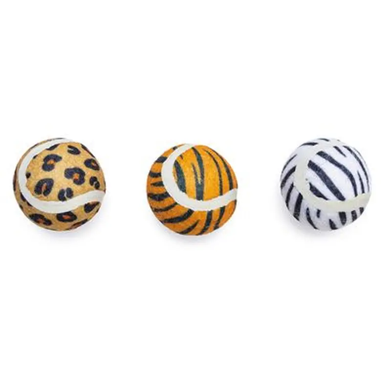Beeztees Cat Toy Jungle Balls - 3 x 4.5cm (W)