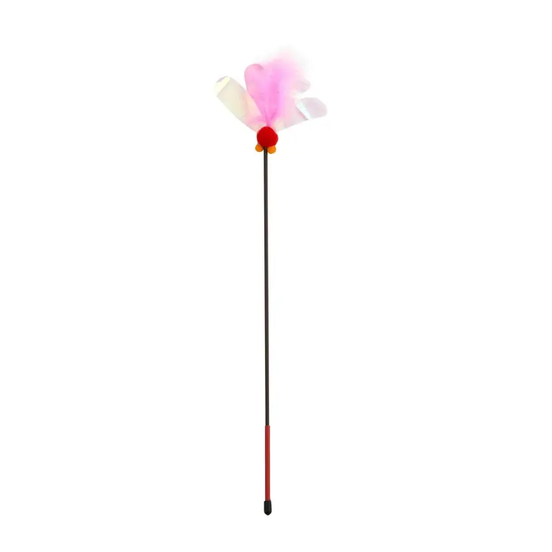 Necoichi Crinkly Critters Adjustable Cat Toy Wand - Fluttery Fish