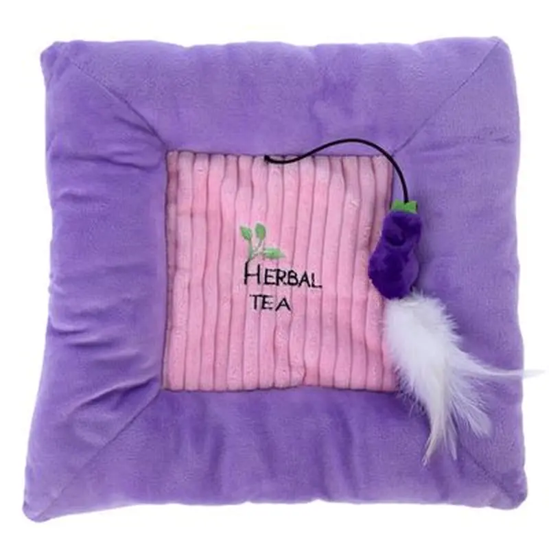 TIAKI Aubergine Cuddly Cushion with Catnip - 1 Cushion